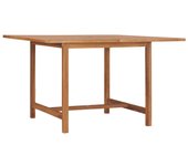 Mesa de comedor de jardín madera maciza de teca 110x110x75 cm