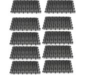 10 piezas de placa de rejilla inferior de filtro de acuario de empalme de plástico para uso en peceras de acuario (negro)