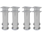 Patas de sofá redondas cromadas 8 piezas 180 mm vidaxl
