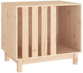 Caseta para perros madera maciza de pino 70x50x62 cm