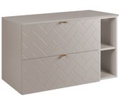Mueble de baño, cashmere, 100 x 57 x 46 cm, tiradores dorados