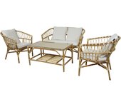 Axi mary conjunto de jardín con 1 sofá, 2 sillones y una mesa de jardín | sofá de jardín 4 piezas en rotán 100 % naturale | conjunto de mesa y sillas