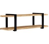 Mueble de tv de madera maciza de mango 130x40x40 cm