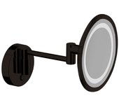 Inda - espejo de aumento redondo 3x con luz led de pared, my mirror negro