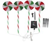 Luces solares - ip65 a prueba de agua, 8 modos - juego de 4 adornos led para tartas