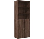 Aparador alto | aparador de comedor | armario de cocina madera de ingeniería marrón roble 70x42,5x185 cm cfw75667