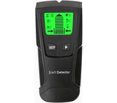 3 en 1 ac voltaje detector de metales, montado en la pared de metal y madera stud fire wire escáner de detección