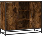 Aparador | aparador de comedor | armario de cocina madera de ingeniería roble ahumado 92x35x76 cm cfw167977