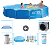 Paquete de piscina - intex - alrededor - 366x366x76 cm + accesorios a1733