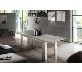 Mesa extensible natan, consola extensible hasta 12 plazas, consola extensible 100% made in italy, 160/210x90h75 cm, cemento