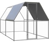 Vidaxl jaula gallinero de exterior de acero galvanizado 2x4x2 m