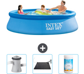 Paquete de piscina - intex - alrededor - 305x305x76 cm + accesorios cb80