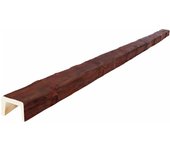 Viga imitación madera 12.5cm de ancho x 8cm de alto x 3m de largo color nogal decorativa de poliuretano vu0003-n