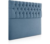 Cabecero copenhague tela cabecero de cama tapizado con capitoné para camas de 90 y 105 (115 x 120 cm) tela azul sueños zzz