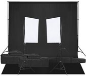 Kit de estudio fotográfico con set de luces y fondo
