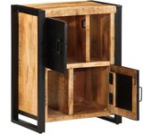 Aparador | aparador de comedor | armario de cocina de madera maciza de mango rugosa 55x35x70 cm cfw58709