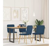 Pack 4 uds sillas de comedor | silla de cocina tela azul cfw29017