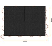 Lona negra para remolque 3x4m black+decker