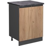 Vicco mueble bajo de cocina r-line, roble dorado, 60 cm , et antracita