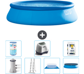 Paquete de piscina - intex - alrededor - 457x457x122 cm + accesorios a1288