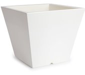 Plastiken theone - maceta cono cuadrado 25l en resina de polietileno. blanco