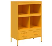 Aparador | aparador de comedor | armario de cocina de acero laminado en frío amarillo 68x39x101,5 cm cfw75575