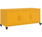 Mueble para tv | mueble de salón acero laminado en frío amarillo 100,5x39x43,5 cm cfw74545
