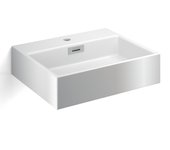 Lineabeta - encimera/lavabo suspendido con agujero para grifo 49,5x42 blanco mate