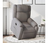Sillón reclinable de tela topo