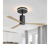 Ventilador de techo de 132 cm con luz led y mando a distancia, regulable, 3 temperaturas de color, 6 velocidades de viento, temporizador