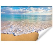 Papel pintado fotográfico no tejido para salón mar playa nubes naturaleza paisaje 3d 460cm x 300cm