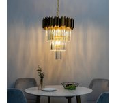 Gran candelabro prestigioso con borlas en cascada - francesca