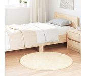 Alfombra de pelo largo navarra crema 100x100 cm poliéster
