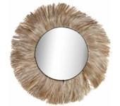 Espejo de pared dkd home decor cristal natural jute (64 x 3 x 64 cm)