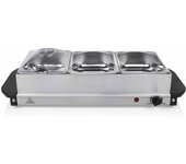 Tristar calientaplatos para bufé 200 w acero inoxidable plateado 4,2 l
