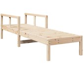 Tumbona de jardín | tumbona de exterior | silla de madera maciza de pino 199,5x62x55 cm cfw598895