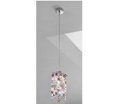 Kolarz prisma - lámpara colgante de cristal de diseñador, cromo pulido, 1x g9