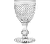 6x copas de agua h&h en vidrio diamante, 290 ml, transparente