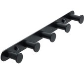 Perchero de pared ganchos para toallas ganchos de tornillo montados en la pared toallero para baño y cocina, acabado negro mate en acero inoxidable