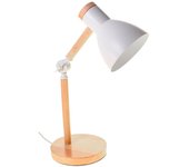 Lámpara flexo de escritorio, bel air home - serie teacher, color blanco, 1xe-27, realizado en metal