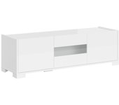 Meuble de tv 3 puertas 130x40x40 cm riflesso blanco brillante
