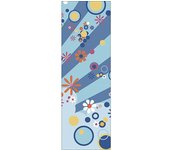 Calcomanía de refrigerador y lavaplatos, llamativo, verano, coloreado, flores círculos y bandas, 180 cm x 59.5 cm
