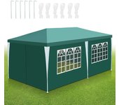 Pabellón carpa jardín - pabellón de jardín, pabellón cervecero para mercados y fiestas, ideal para bodas 3x6m verde