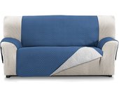 Funda cubre sofá reversible 4 plazas mont azul-gris s&t sofa covers