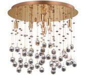 Ideal lux moonlight - colgante de techo mediano 8 claro dorado, g9