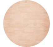 Superficie de mesa redonda madera de roble sin tratar ?60x1,5cm
