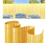 Bastón de pvc de doble cara, mampara de privacidad de pvc resistente para balcón y jardín, beige 3 mx 1,6 m