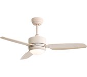 Ventilador de techo de 46» con luz, palas de abs, motor de cc reversible de 6 velocidades, mando a distancia
