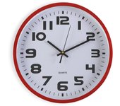 Versa relojes de pared de estilo clasico, medidas (al x l x an) 30,5 x 4,2 x 30,5 cm, color rojo