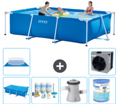 Paquete de piscina - intex - rectángulo - 300x200x75 cm + accesorios a169
